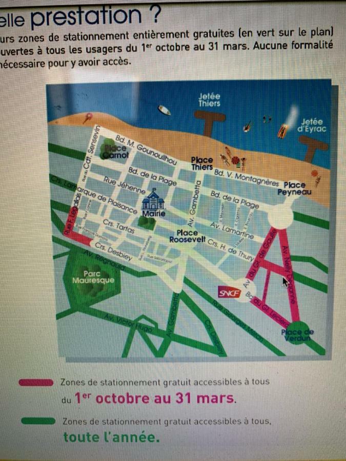 아르카숑 Le Central Plage - Commerce - Marche A 2 Pas 아파트 외부 사진